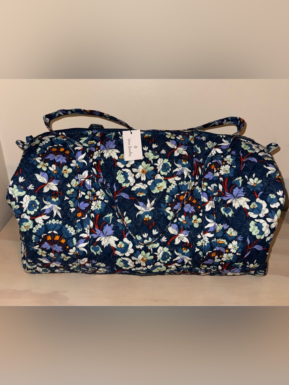 Vera Bradley “Floral Bursts” Large Travel Quilted Duffel Bag Carry On NEW W TAGS